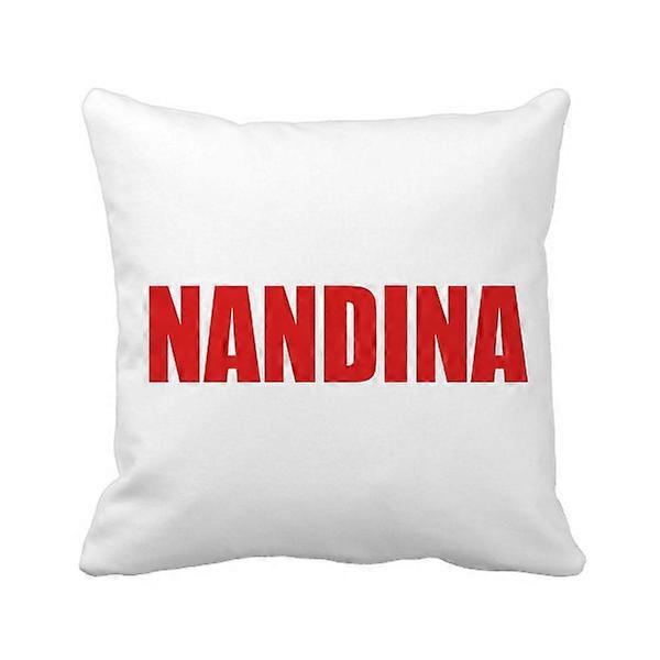 Nandina Flower Red  Throw Pillow Square Cover