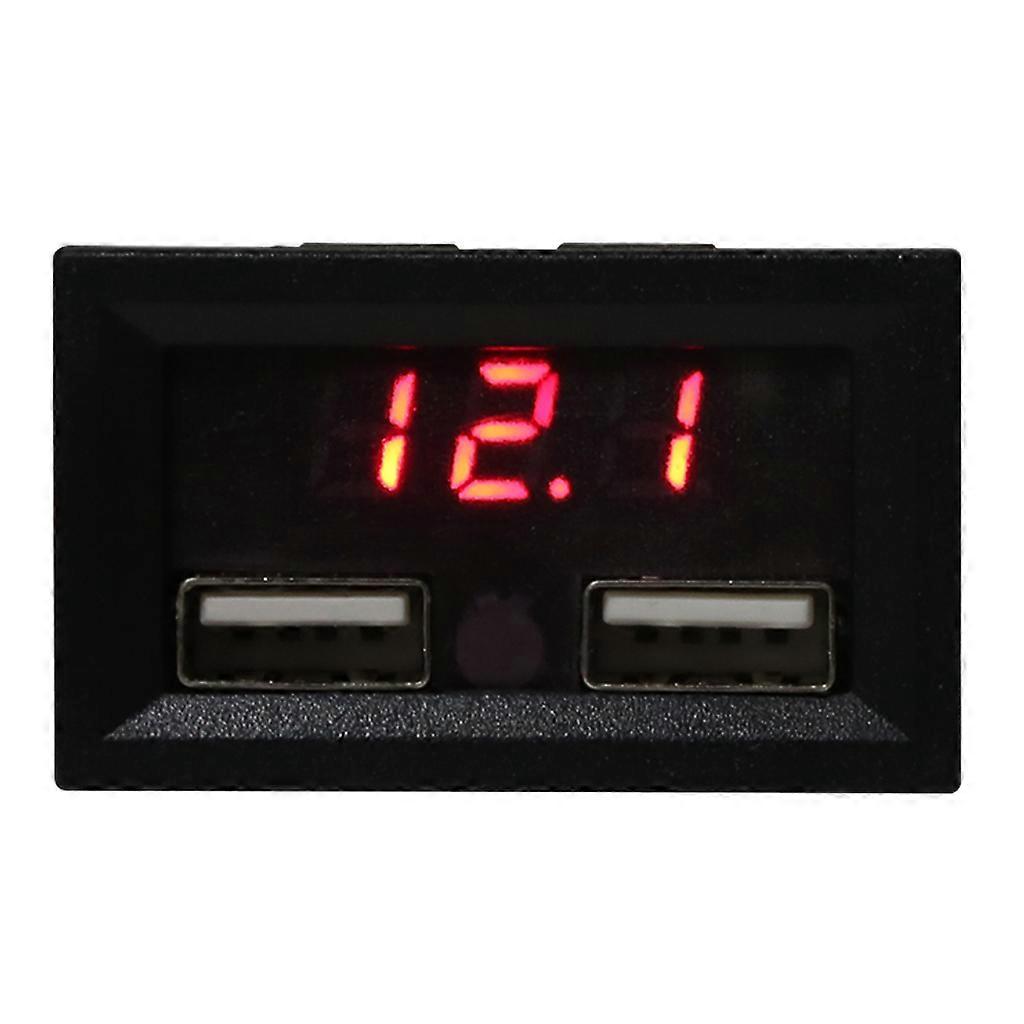 12V Lead Acid Battery Capacity Indicator Voltage Car Power Display with Dual USB