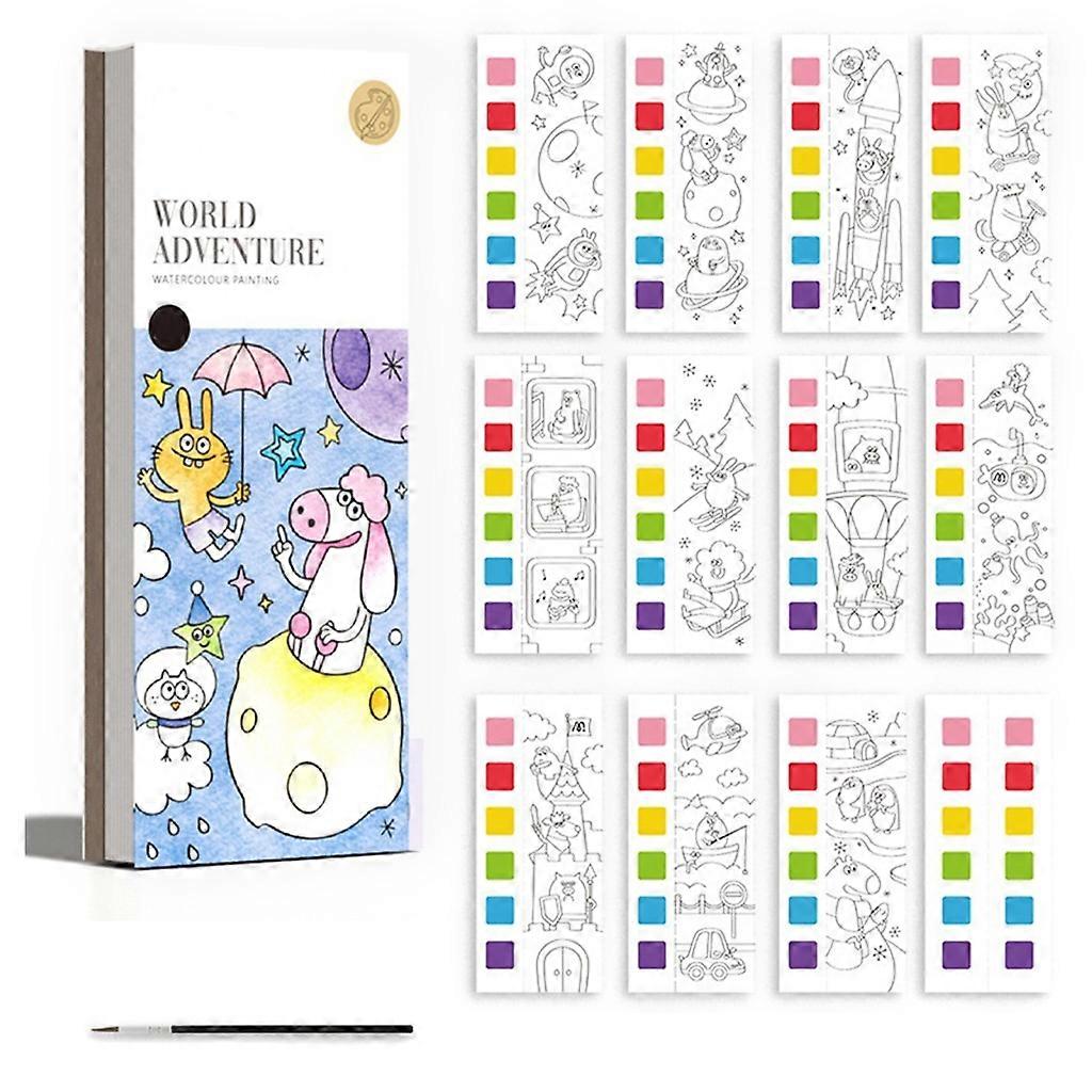  Libro portatile Gouache da colorare Gouache Pigmento incluso