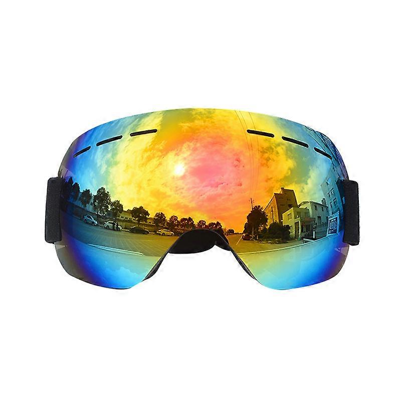 Lunettes de ski sans cadre anti-buée coupe-vent design Lunettes de snowboard UV400 Block Eyes Protect Lens Adulte Jeunesse