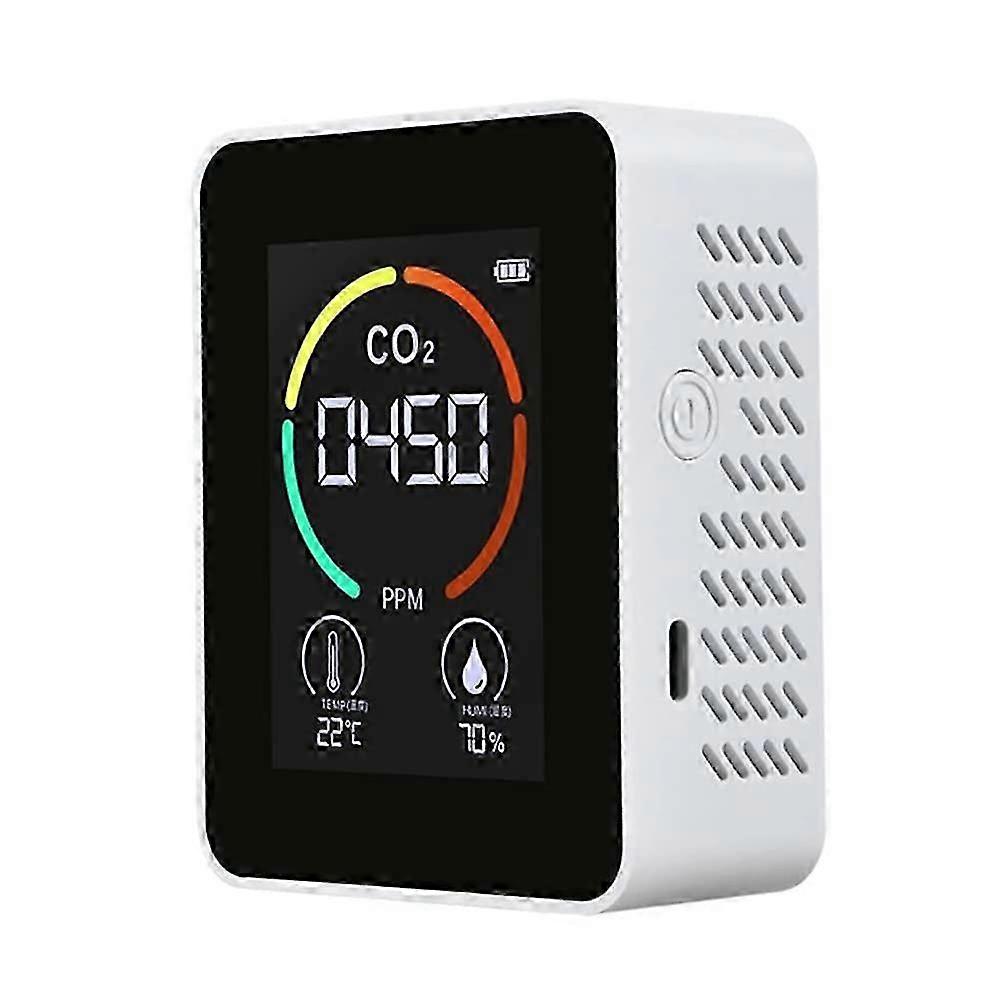 Temperature & Humidity Meter, Air Quality Monitor, CO2 Detector, 3-In-1 Digital Air Pollution Carbo