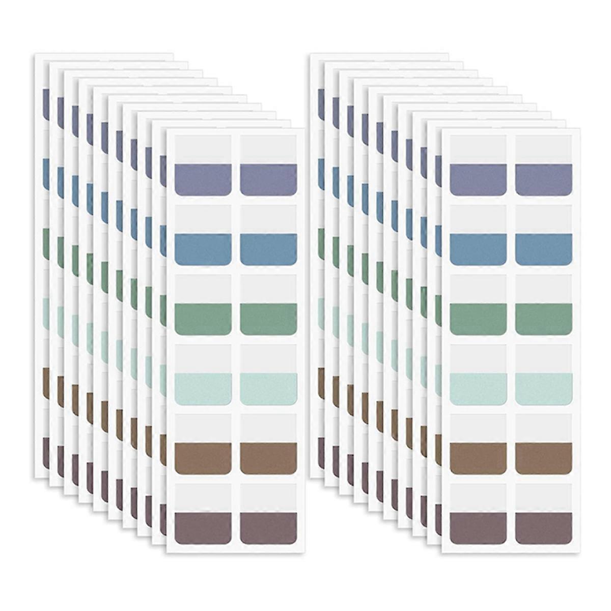 Sticky Index Tabs Multicolor Self-Adhesive Book Tabs 1 x 1.1 Inch Writable Page Tabs Transparent fo