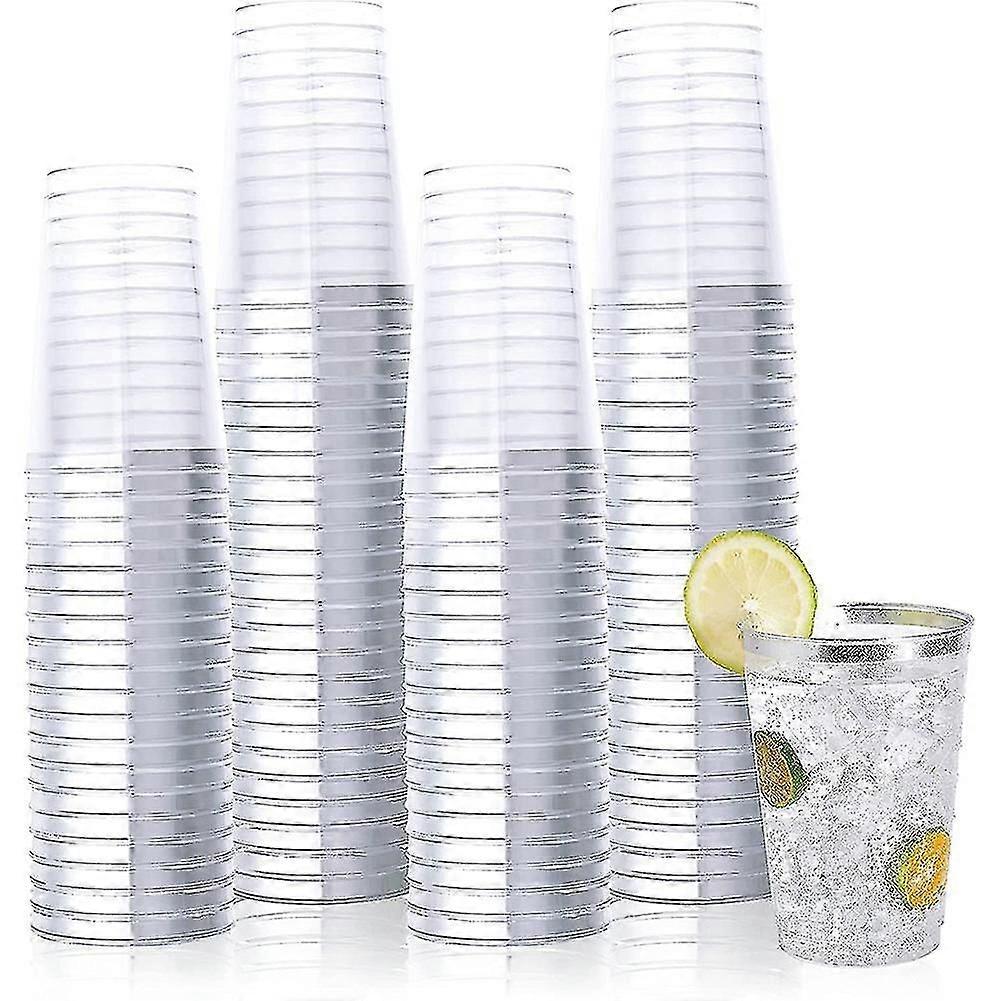 Silver Rimmed Plastic Cups,Cups For Party Cups