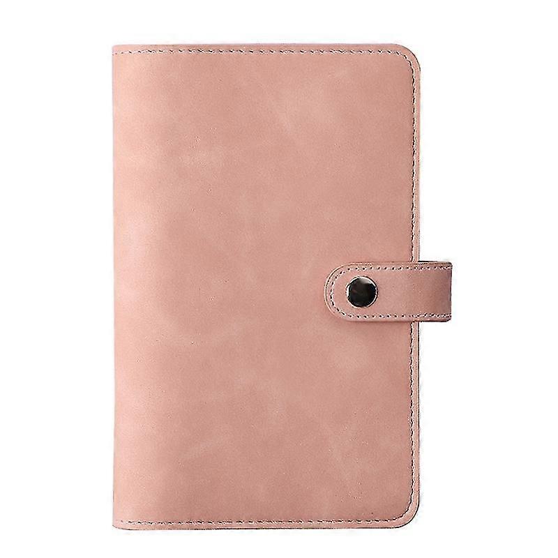 Binder, With Cash Envelope For Budget, Pu Leather Wallet Binder, 6-ring Cash Binder, With 12 Transparent Zipper Envelopes, A6, Pink