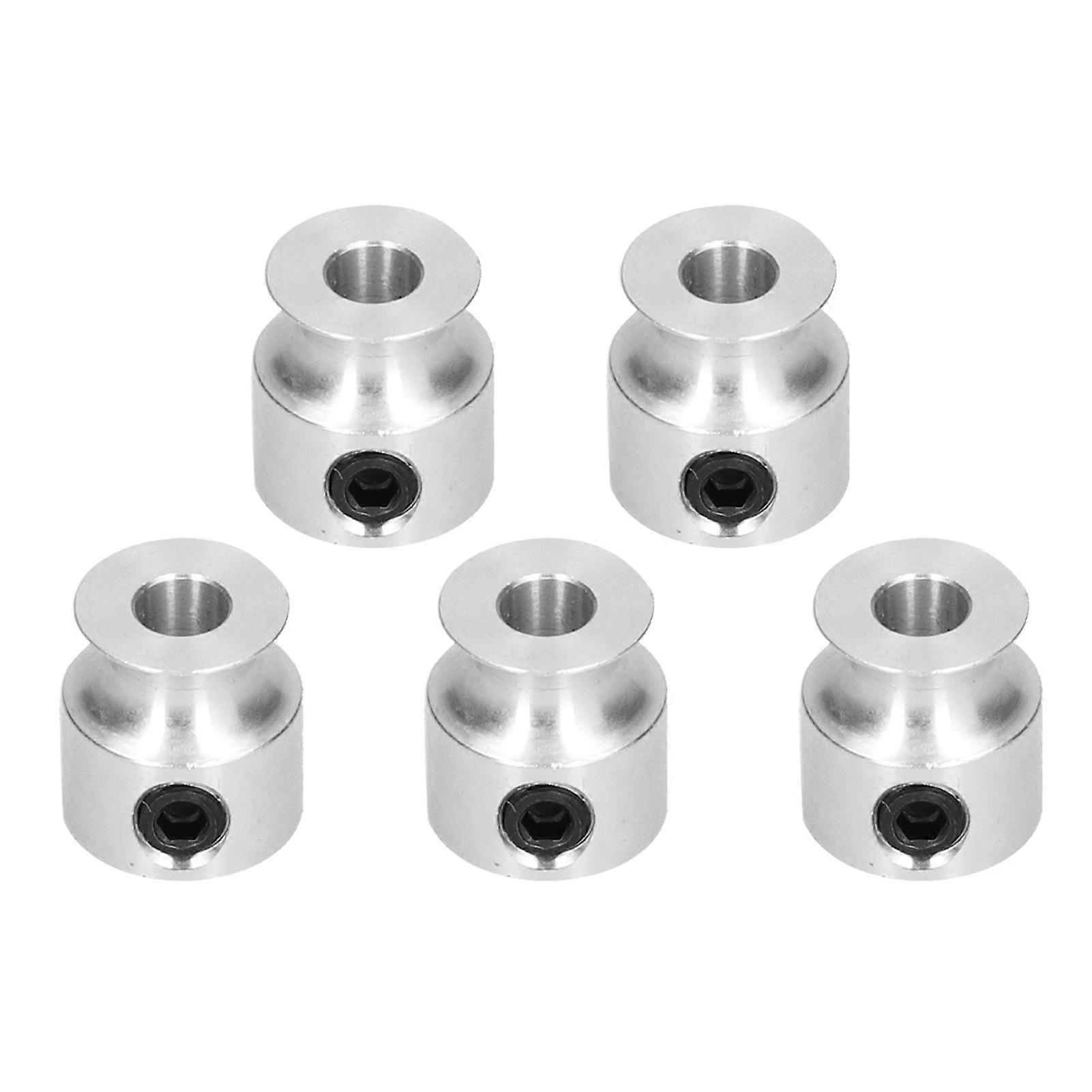 5 Pack Screw Fixed Durable VShaped Pulley with 8mm Diameter Hole for Round Belt Transmission
