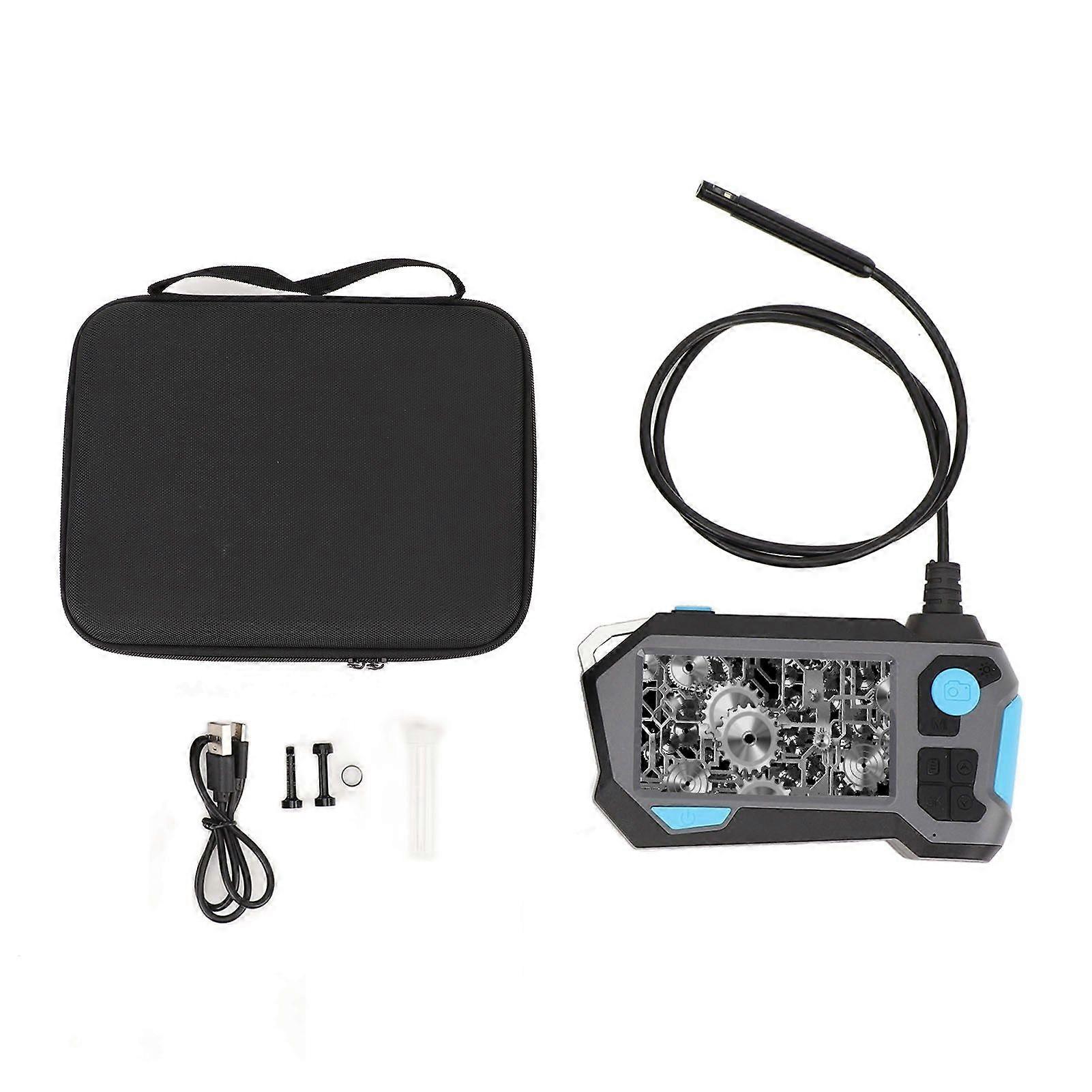 Borescope Camera 4.5in Screen 1080P HD 360 Degree Rotatable Dual Lens Inspection Camera with Adjustable LED Lights for Automotive Engine Inspect MK692