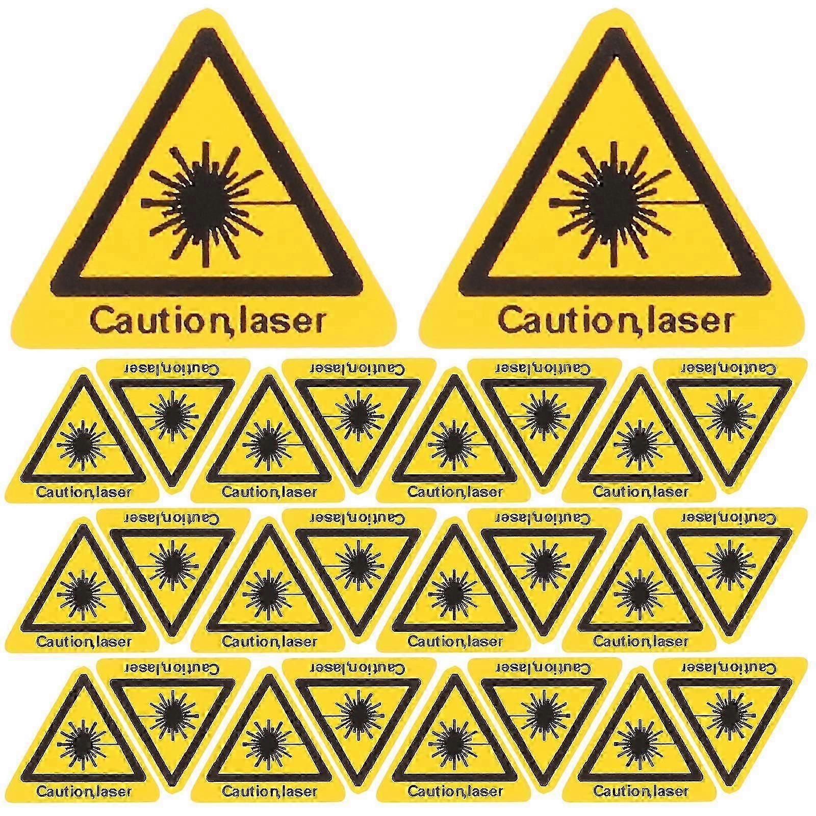 50pcs Caution Sticker Security Sticker Caution Laser Sign Caution Laser Warning Signs