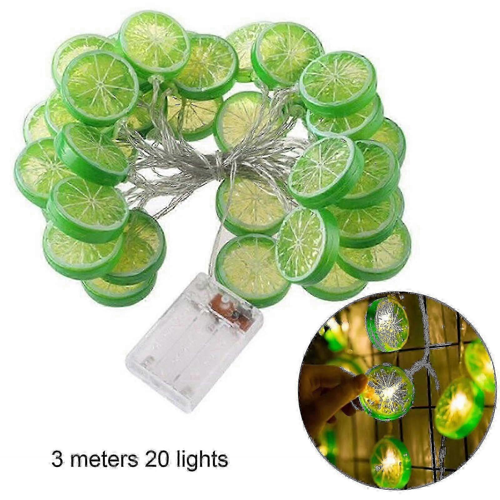 Led Lemon Shape String Lights Summer Fruits Decoration Lamp Zekai