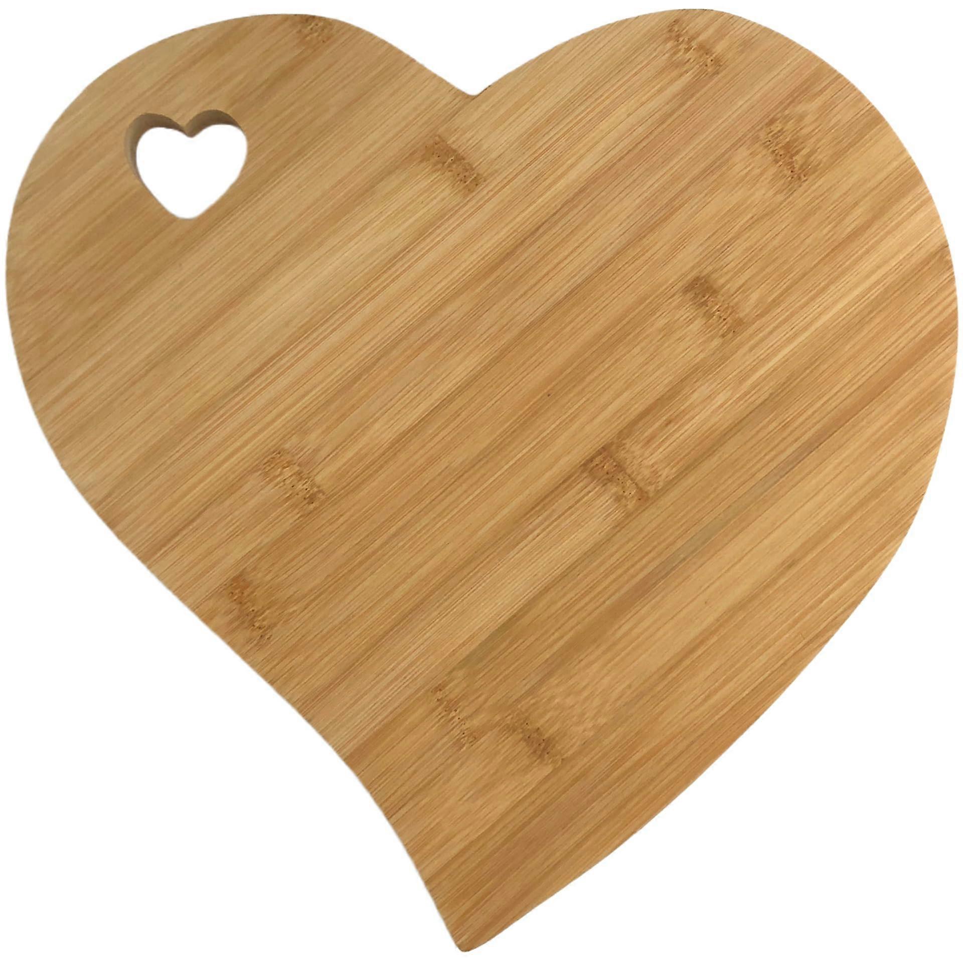 Bamboo Heart Shaped Charcuterie Board for Meat and Cheese