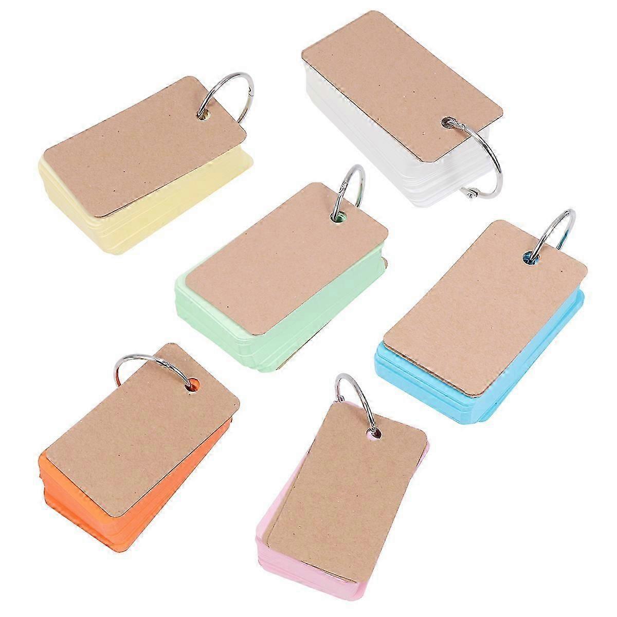 6pcs Ring Loose-Leaf Notepad Portable Memory Paper Binder Memo Scratch Notes Pads