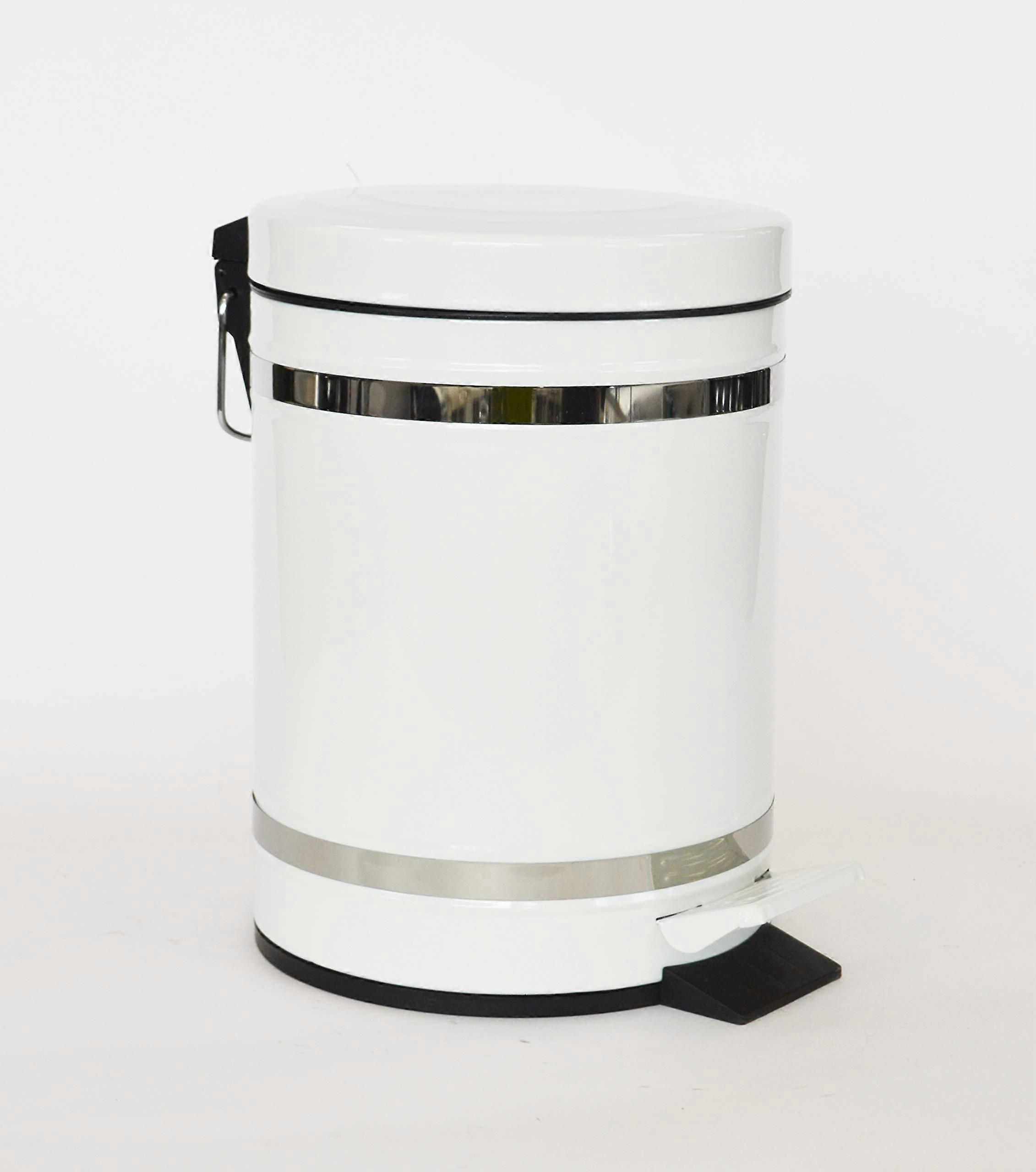Round Metal Step Trash Can for Indoor Use 5L/1.3G