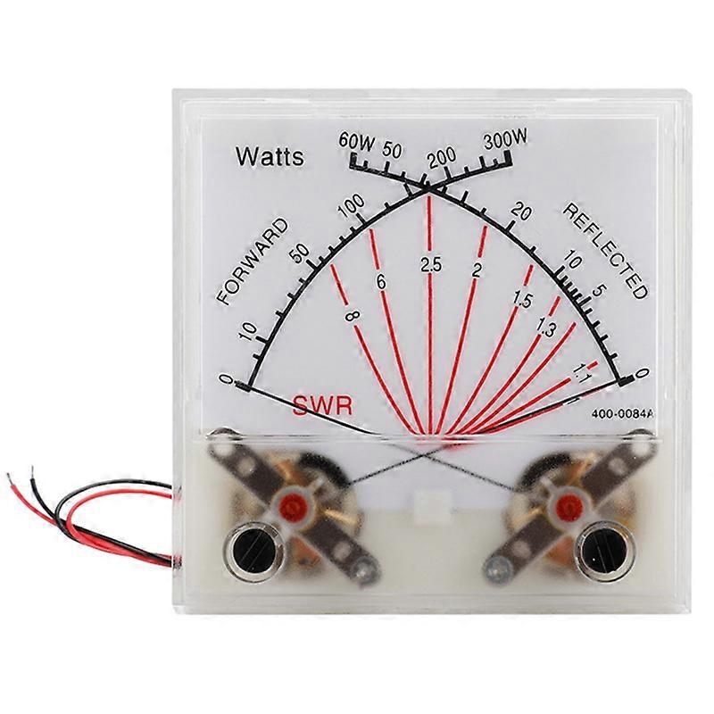 Power Meter Transmitter VU Meter Radio Station with Backlight PMMA Cover SWR Black Forward 300W Ref