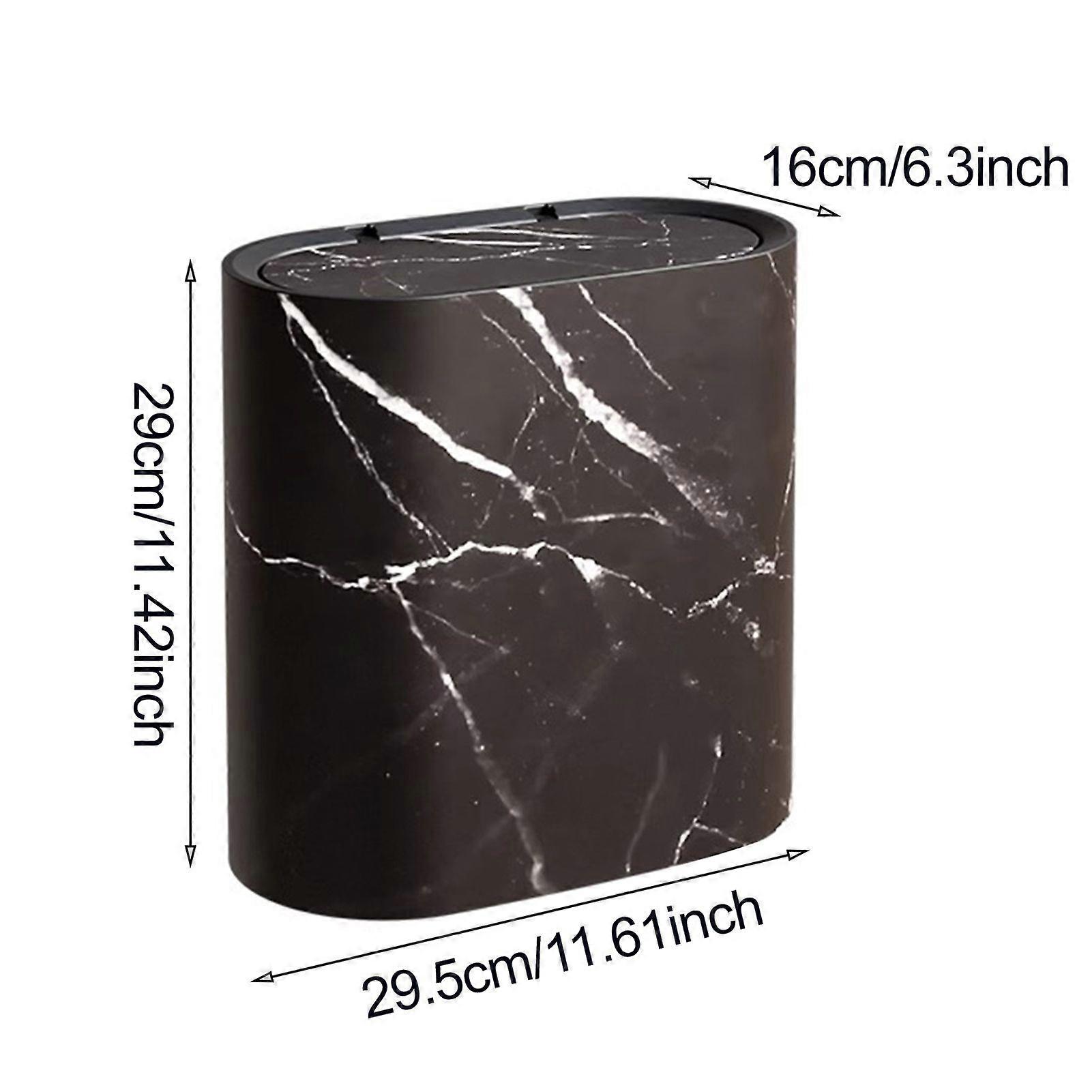 Qinghai Modern Waste Basket Large Capacity Marble Pattern Trash Can ...