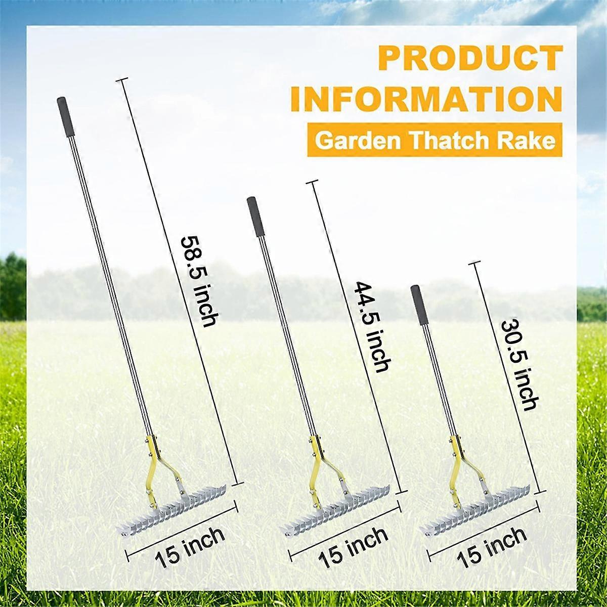 Lawn Dethatcher Rake Metal Dethatching Rake Dead GrassRake Lawn Soil ...