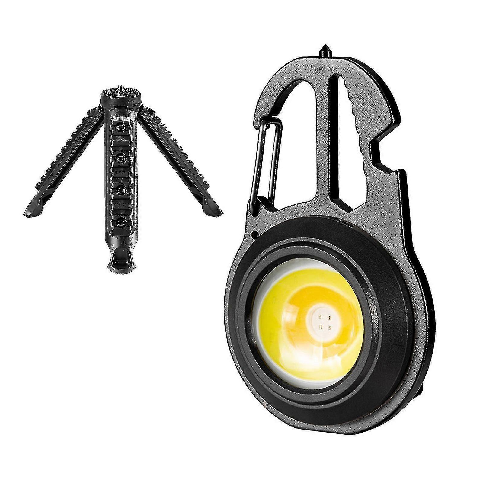 Electric Torch Light Emergency Keychain Multifunction Flashlight Lamp Pocket Type C Charging Multifunctional Mini Led