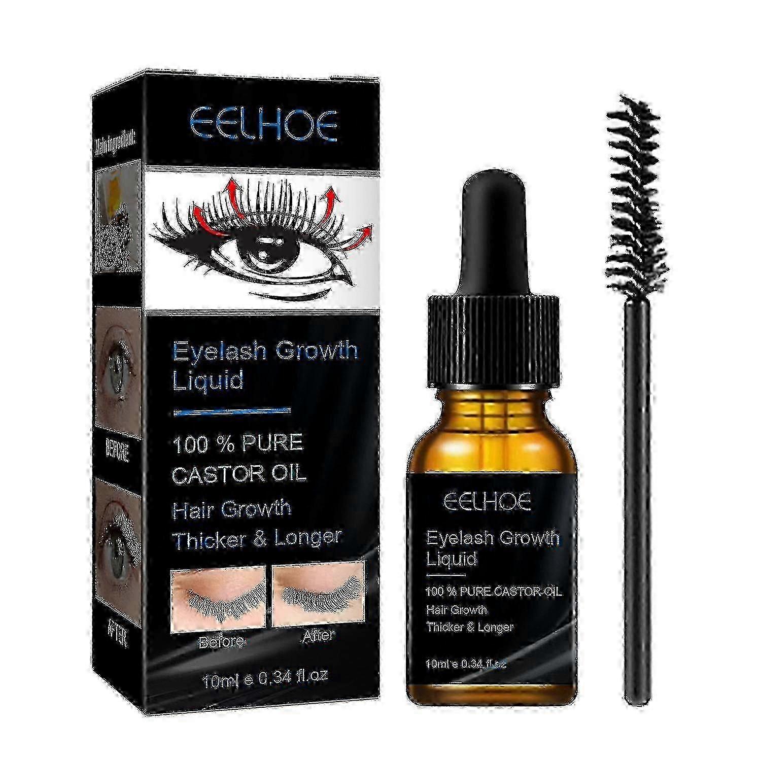 EELHOE Eyelash Growth Serum Enhancer Lash Boost Serum for Longer Fuller Thicker Lashes 10ML -