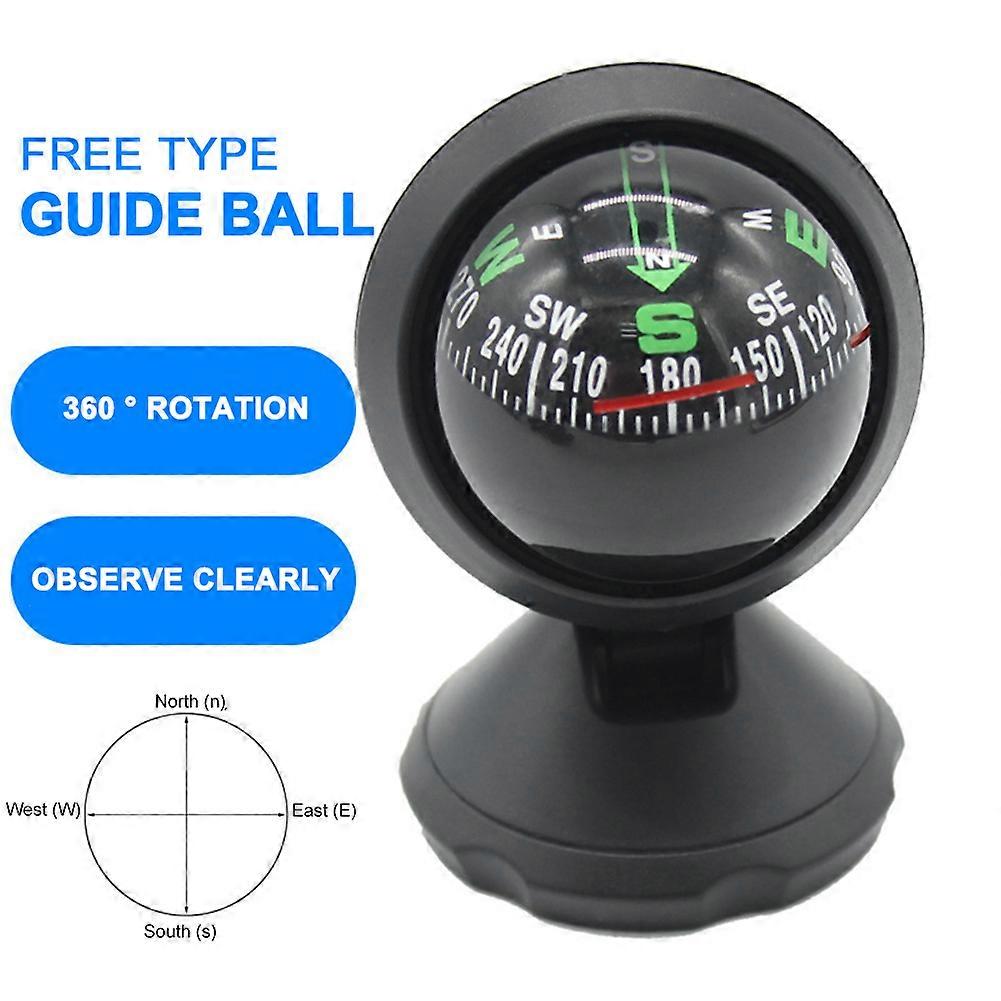Multifunctional Universal Car Compass Outdoor Camping Hiking Pocket Mini Ball Dash Dashboard Car Holder Navigation Compass