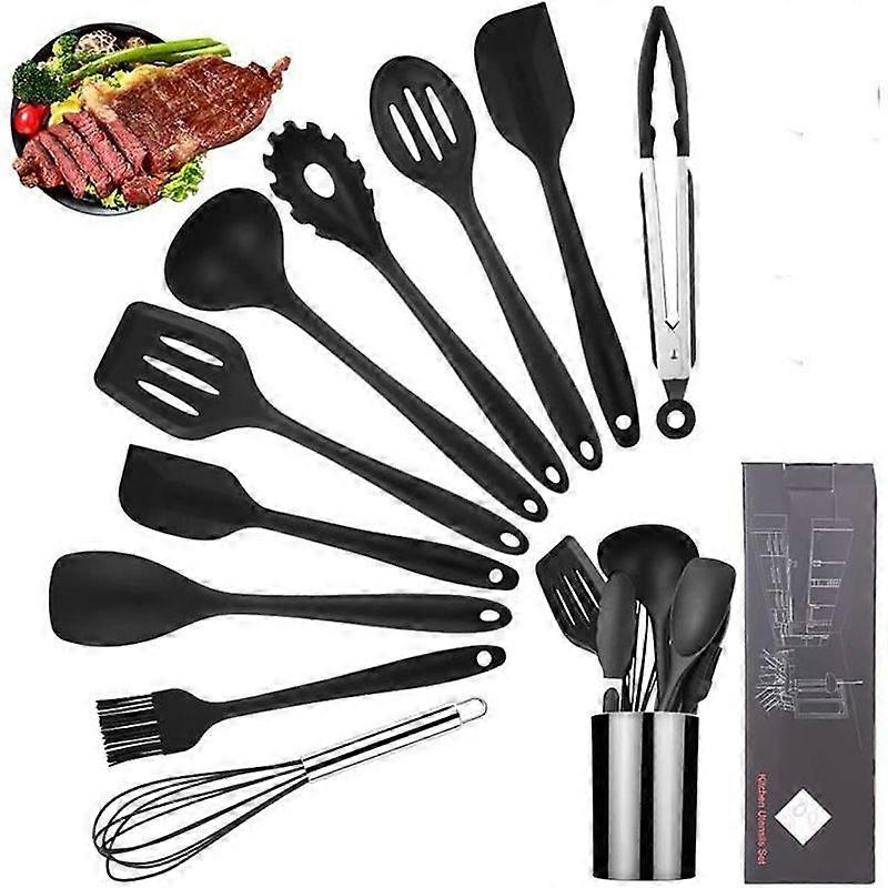 MARSEEEKitchen Utensils10pcs Food Grade Silicone Spatula SetNon-Stick Anti-Scratch Cookware and
