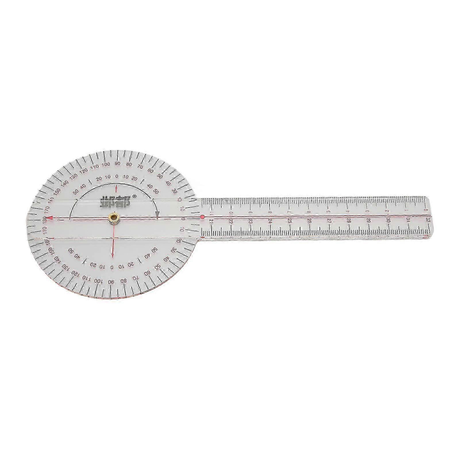 Small Joint Goniometer 360 Degrees Clear Scale Knees Elbows Fingers Goniometer Tool Transparent