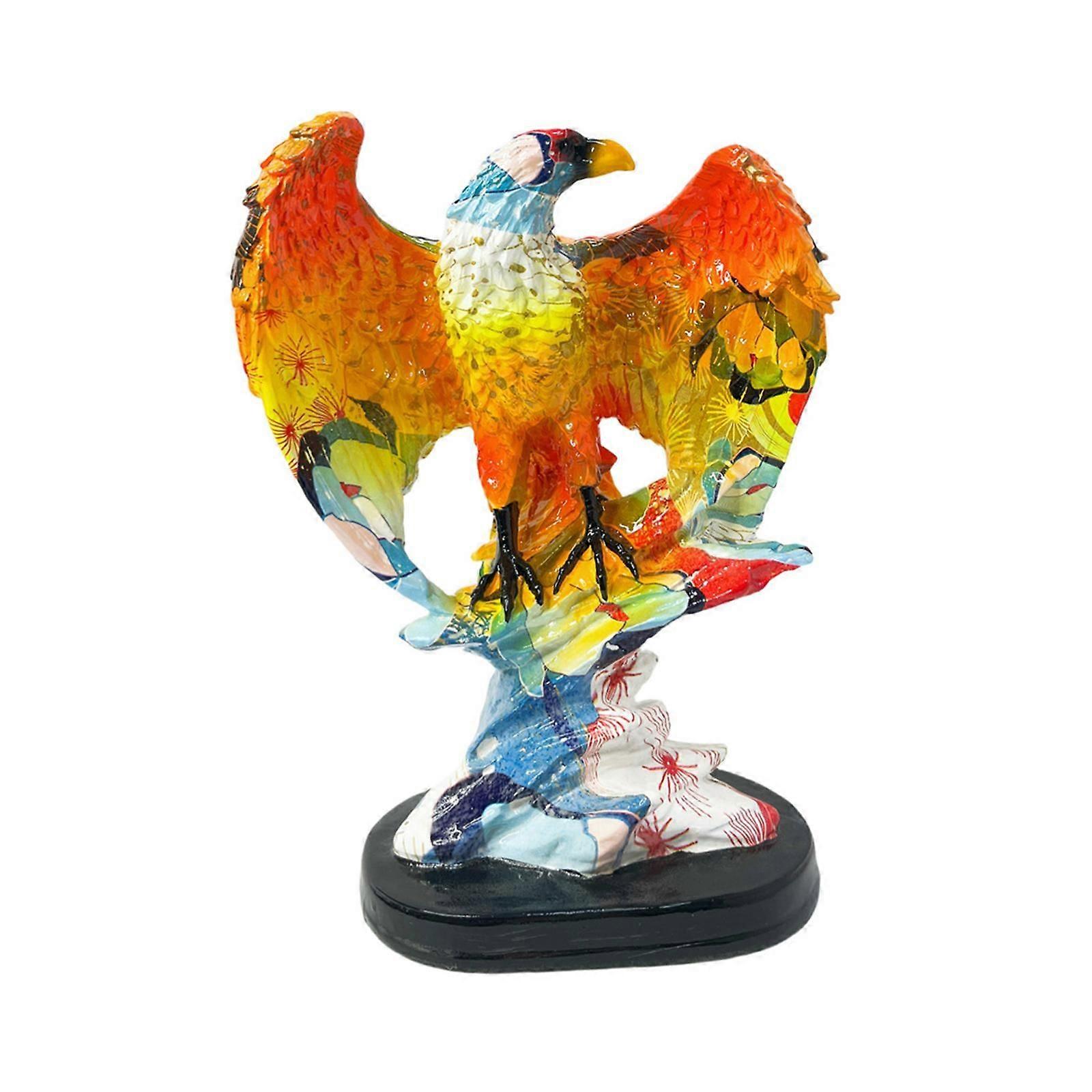 Pryskyřicová socha Dárek pro domácí výzdobu Orlí sochy pro chodbu Vnitřní Desktop Oranžová