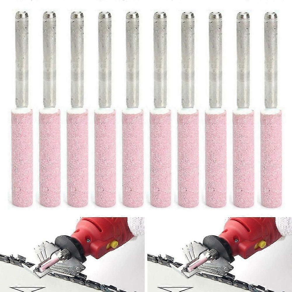 10PCS Chainsaw Sharpener Grinding Stone File Chainsaw Chain Grinding Head