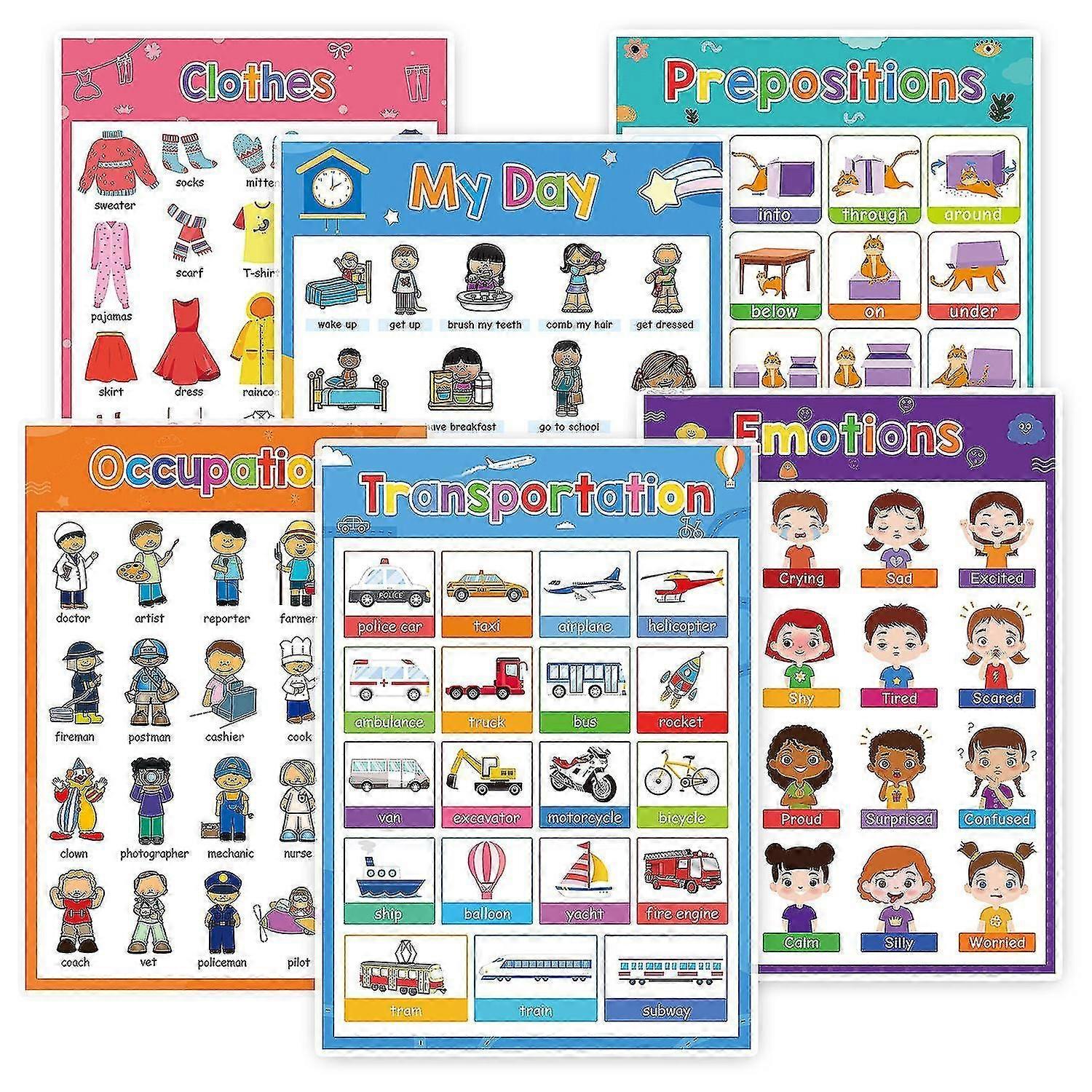 英語学習ポスターセット単語フラッシュカード教室の装飾未就学児のための教育玩具