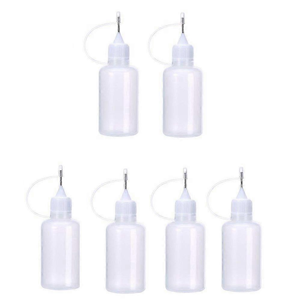 6PCS 30ml Needle Tip Glue Bottle for DIY Paper Quilling & Crafts, Precision Applicator