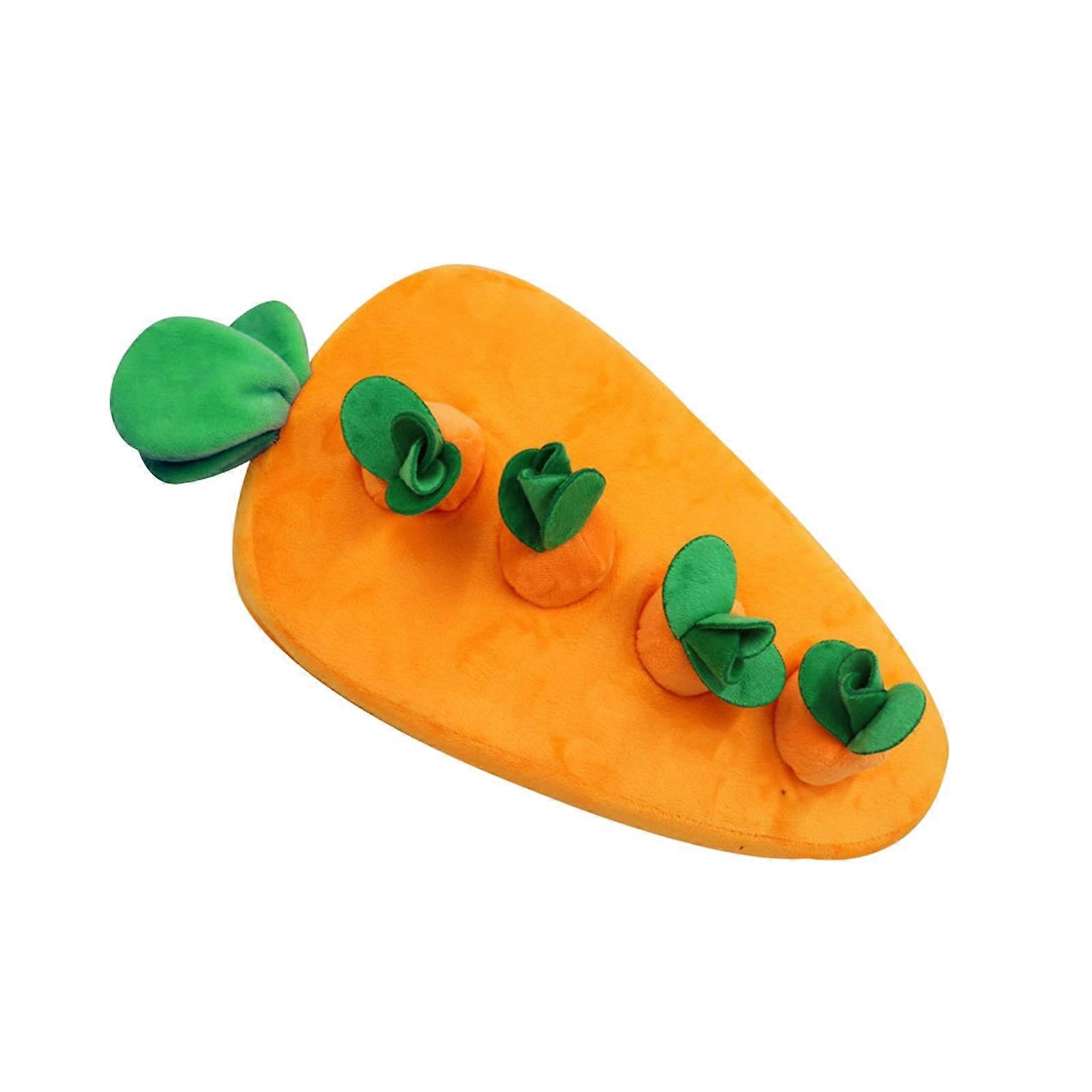 Hide and Seek Carrot, Interactive Dog Toys Feeding Sniff Mat Carrot Plush Toy,