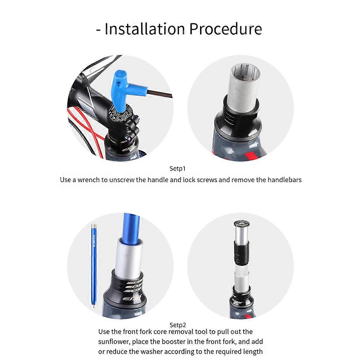 Height Spacer Riser Bike Fork Stem Extender Inside Fiameter 24.6-25.4mm 55mm Outer Diameter 28.6mm 
