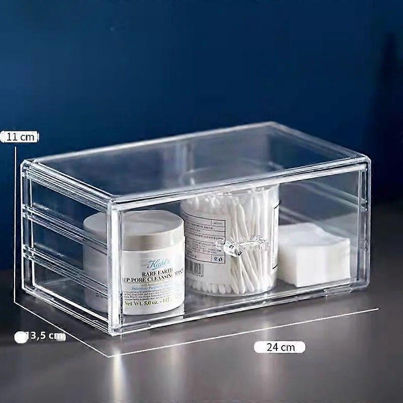 Clear Acrylic Makeup Organizer, Large Capacity, Drawer Style, for Lipsticks, Dust and Moisture Resistant
