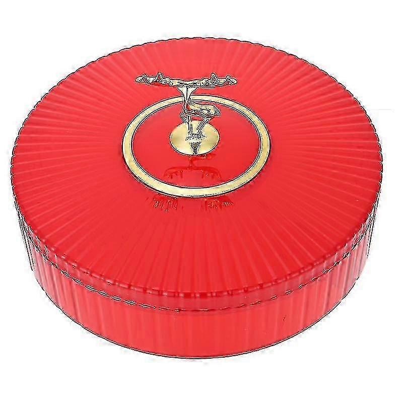 26X26x13.5cm Red Serving Trays 1pc Multi-functional Snacks Display Plate Single-layer Dry Fruit Dess