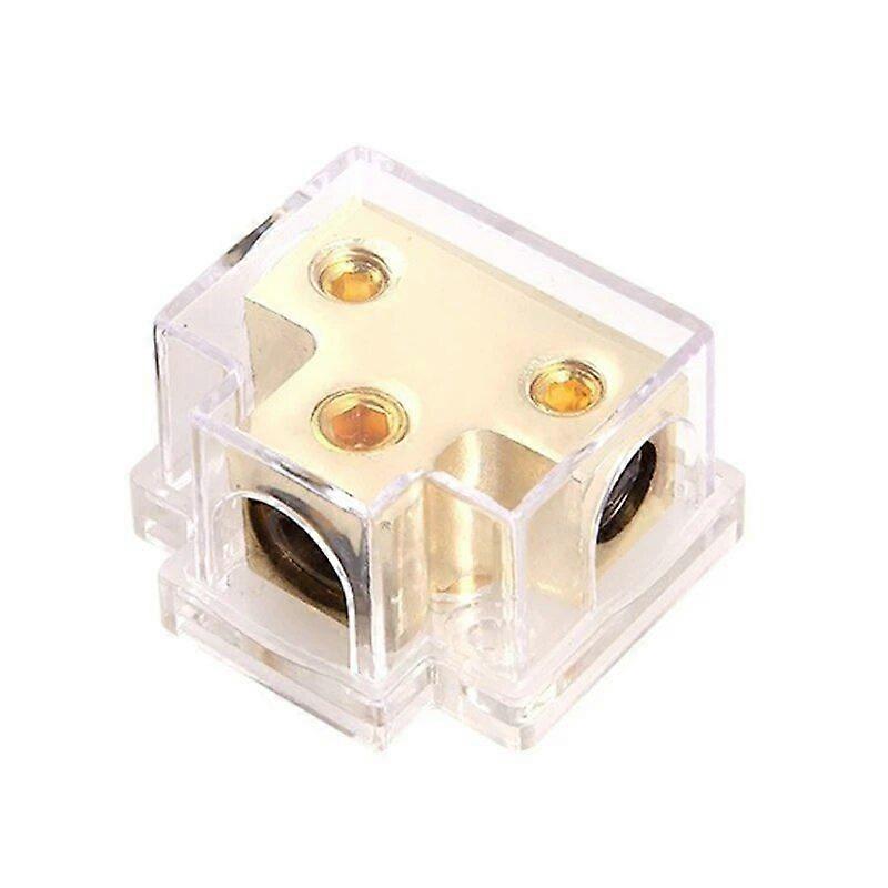 2Way Power Distribution Block 1x 0 Gauge in 2X 4 Gauge Out Amp Power Distribution Ground Distributor Connecting Block