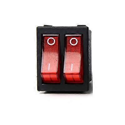 Switch CD8 Double Rocer Switch ON-Off 2 Position 6PIN Electrical with Equipment Light Power Switch Switch 16A 250V/20A 125VAC -(Rojo)