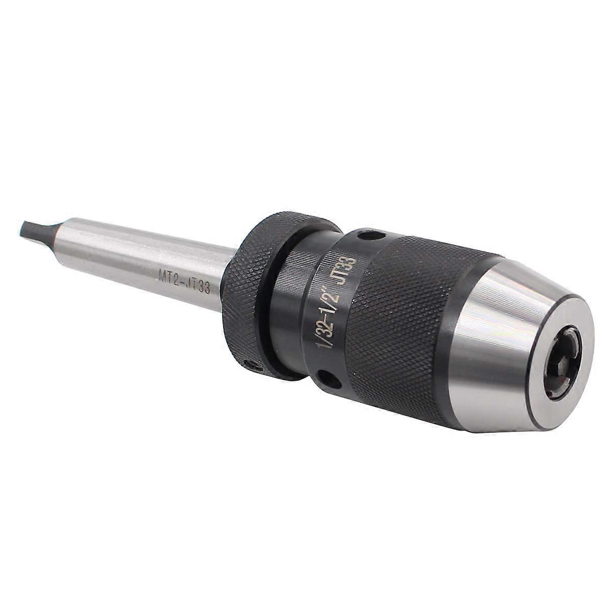 1/2 Inch 3-Jaw Keyless Drill Chuck and MT2 Taper Arbor Mount JT33