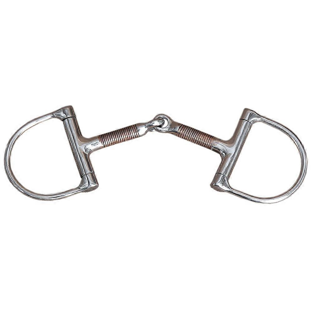 5" Western Red Copper Horse Mouth Dee Bit with 2.5" Stainless Steel Rings for Equine Training and Control