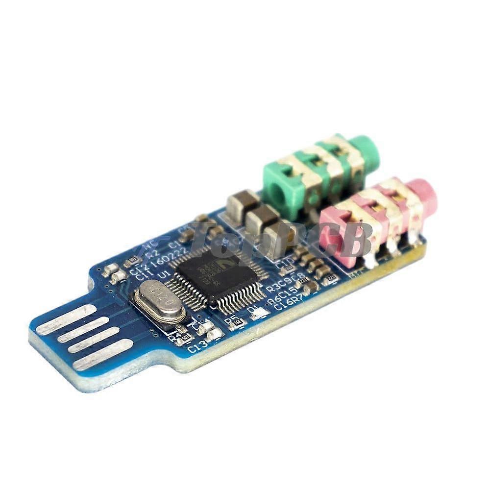 CM108 Drive External Usab Sound Card Module Board with 3.5mm Headphone Microphone Input for Pc