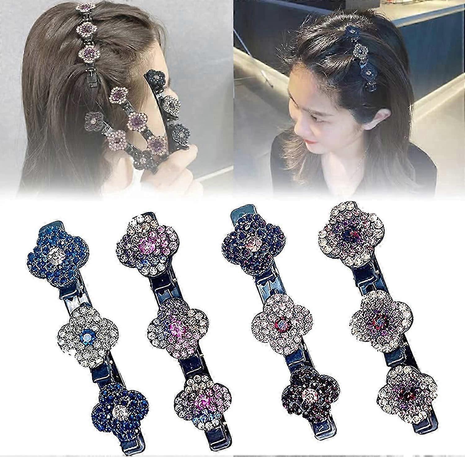 4 Pcs Glitter Hair Clips