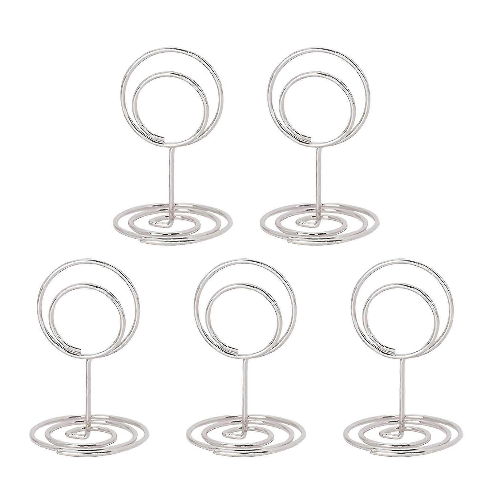 Table Number Holders Silver/Black/Gold/Rose Gold Wire Picture Holder Set