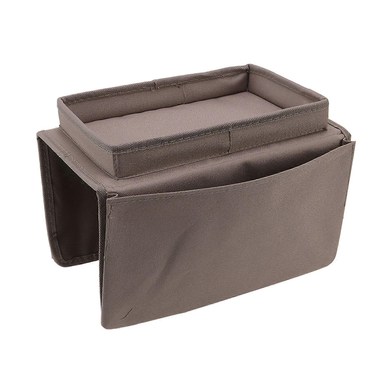 Sofa Tray Folding Storage Table with Side Pockets