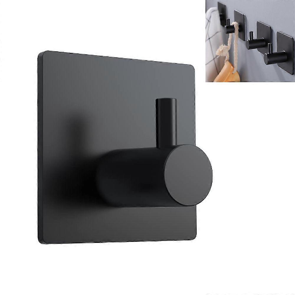 Black waterproof bathroom towel hook - 1 piece