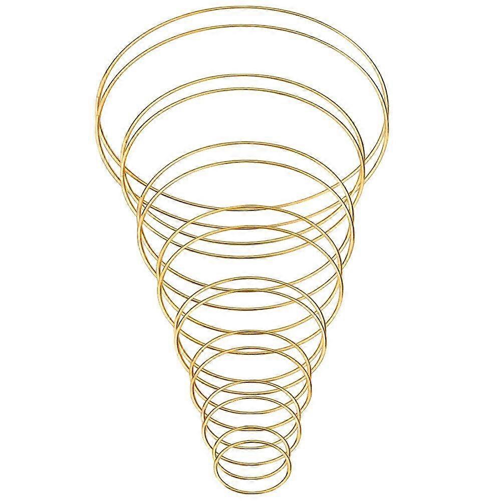 16Pcs Catcher Rings 8 Size Metal Hoops for Dreamcatchers Gold Wreath Macrame Ring DIY Craft Macrame Hoop