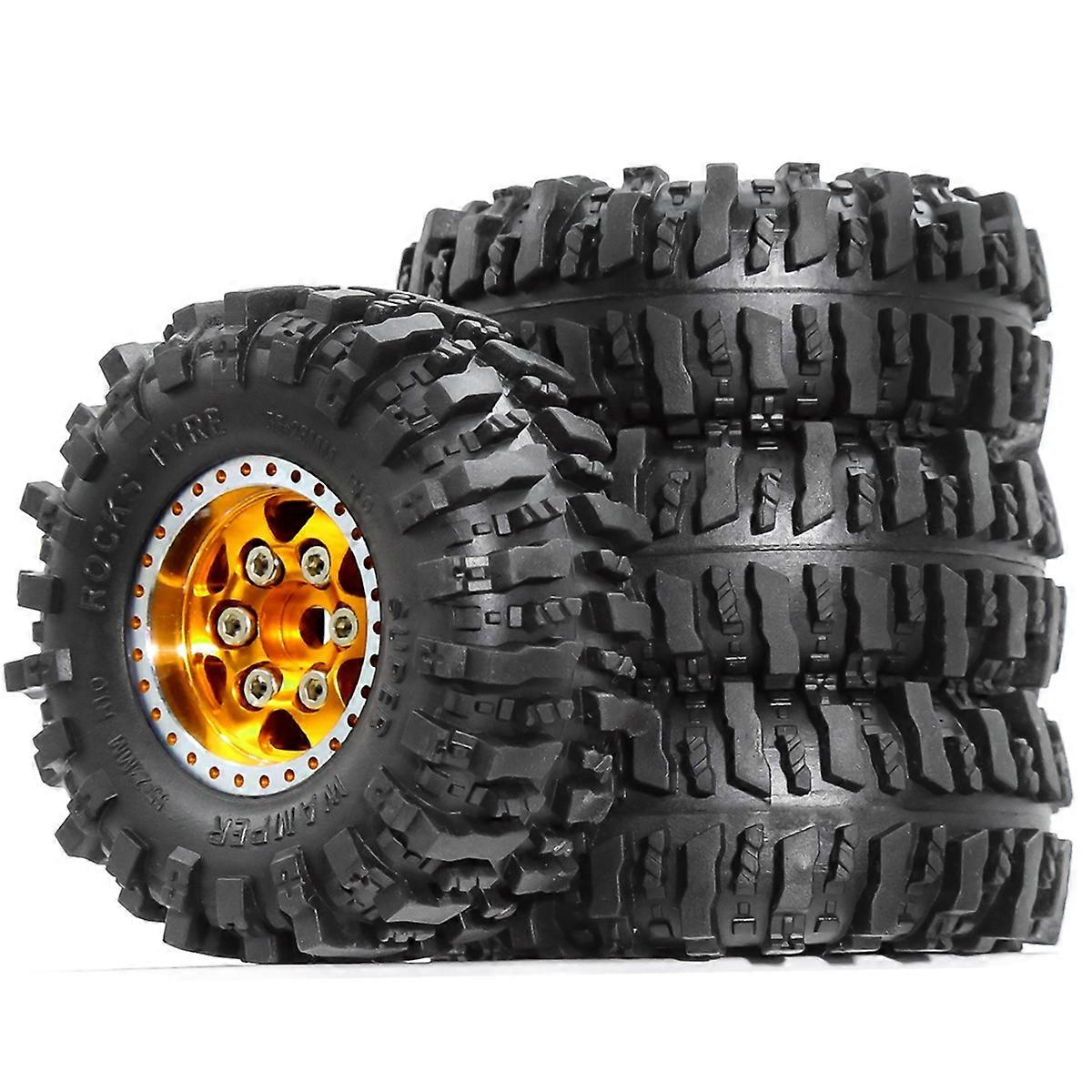 FCX24Mキャメルカップ用4本タイヤセット1/24RCクローラーカーアップグレードパーツ