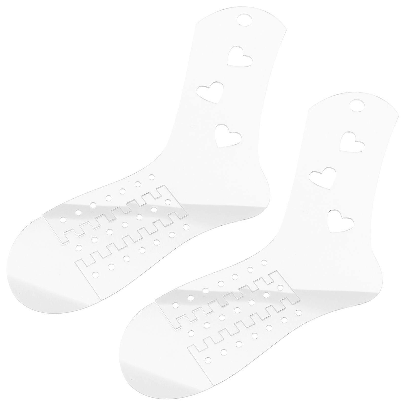 2st Sock Blockers Akryl Sock Blocker för stickning DIY Sock Stickning Modeller Sock Blockers Formar