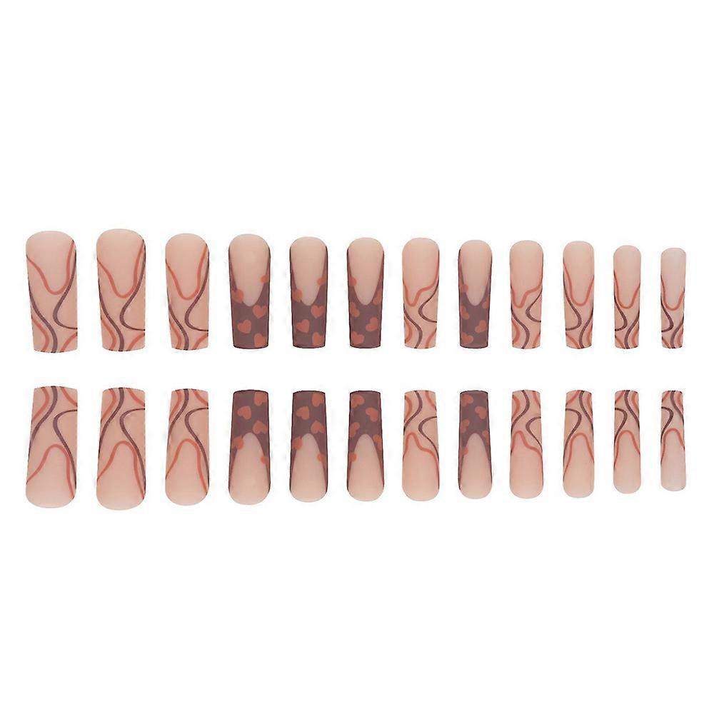 Water Pipe Shape Artificial Nails with Unique And Abstra