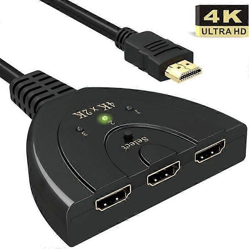 HDMI Switch 4k GANA Switch HDMI Selector 3-Port Switcher HDMI Splitter Cable Hdmi Switch Supports 4K1080P3D For Xb