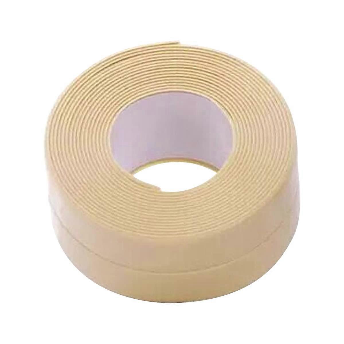 0.87x78.74 inch Self Adhesive Sealing Strip Tape, Window Door Gap Tape Seal Caulk Strip Tape for Kitchen Sink Bathroom Toilet,Yellow