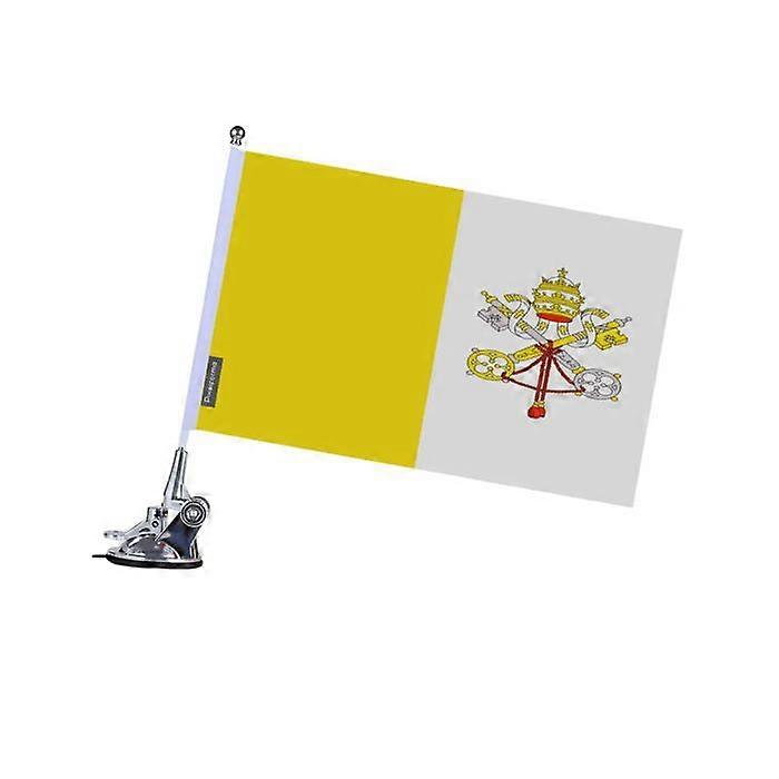 Flag - Vatican - 27 x 35 cm - Suction Cup Pole - Polyester - Double-sided Print