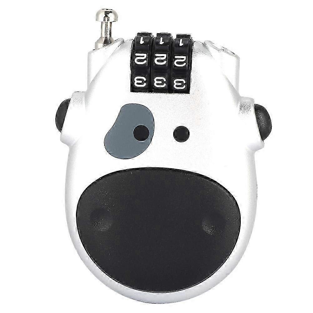 Combination Lock Cable Lock Padlock with 3 Digit Numeric Code, 80CM Extendable Cable, Heifer Shape, Customized Safety Lock for Suitcase Stroller Lugga