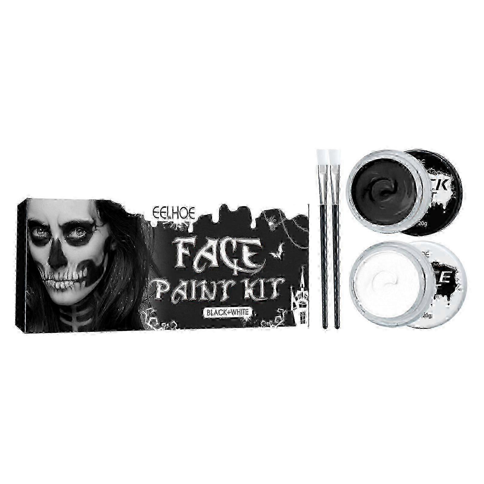 Gesichtsbemalung Kit, Körperbemalung Vampir Zombie Totenkopf Gesicht Körper-Make-up-Farbe
