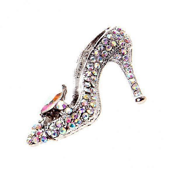 2 Rhinestone High Heels Princess Brooch